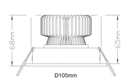 Aktion: Nur noch angezeigter Bestand verfügbar - Schwenk- und drehbarer LED Einbaustrahler MOBiDAL COB STYLE  Q 14W DIM-to-WARM 45° weiß MOBILUX