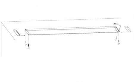 Ultraflache LED-Möbel- und Garderobenleuchte MOBiBLADE L600 4000K silber Mobilux 01770012