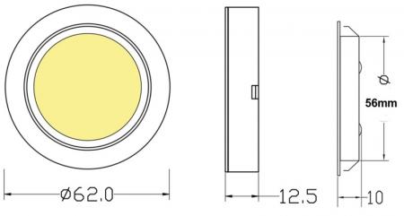 3er Set LED Leuchten MOB warmweißes Licht für Möbelbeleuchtung in Chrom Mobilux