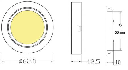 3er Set Möbelleuchten LED warmweißes Licht MOB in weiß Mobilux