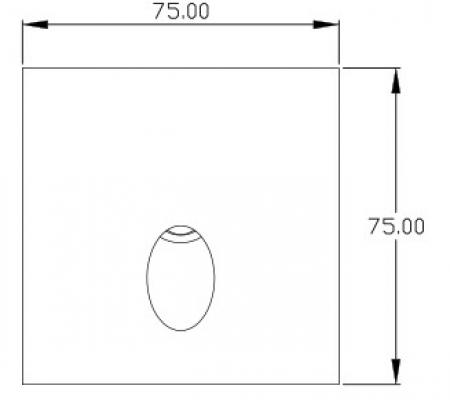 Eckige Wallwasher Schalterdose Q 3000K LED Wandeinbauleuchte silber satiniert Mobilux