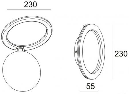 Aktion: Nur noch angezeigter Bestand verfügbar - LED Außen Wandleuchte mit Klapp Effekt CLAP IT Ringförmig in anthrazit Mobilux