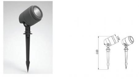 LED Erdspieß Strahler aus Aluminium LED Erdspieß MEDI 8W IP65 3000K schwarz Mobilux 02000098