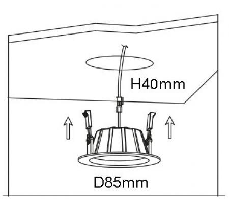 Spitzwasser geschützte LED-Einbauleuchte dimmbar MOBiDIM SMD IP44 10W R85 830 weiß 05000346 Mobilux