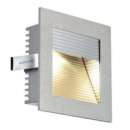 Silbergraues Treppeneinbaulicht FRAME CURVE Einbauleuchte warmweiße LED silbergrau SLV 111292