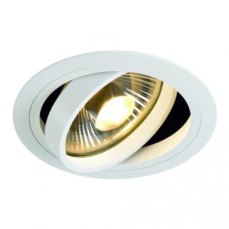 SLV 113540 NEW TRIA ES111 Downlight, rund, mattweiss, max. 75W, inkl. Blattfedern