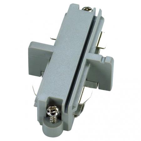 SLV 143092 Längsverbinder für 1-Phasen HV-Stromschiene, silbergrau, elektrisch