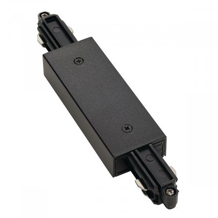 SLV 143100 Längsverbinder für 1-Phasen HV-Stromschiene, schwarz, mit Einspeisemöglichkeit