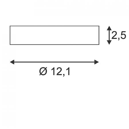 SLV 143380 Deckenrosette für 1P.-Adapter, schwarz