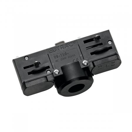 SLV 145990 EUTRAC 3-Phasen Stromschienen- adapter, schwarz inkl. Montagezubehör