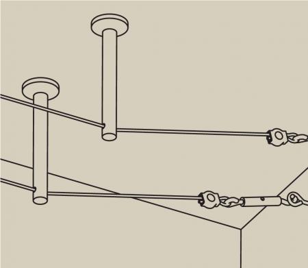 Paulmann 17824 Wire System L&E Umlenker/Abhängung zum Aufschrauben 1 Paar 165mm Chrom