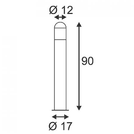 SLV 231475 C-POL Wegeleuchte mit Rasterkopf anthrazit IP54