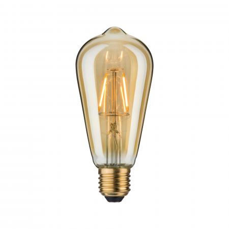 Paulmann 28406 E27 LED Vintage Industriekolben Lampe Kohlefadenoptik Honigfarben warmes Wohnlicht