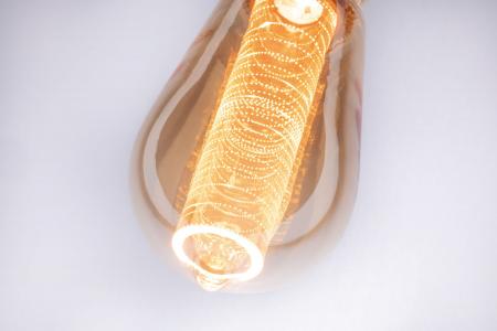 Kolben LED Glühlampe mit Ringmuster Inner Glow E27 gold 1800K Paulmann 28599