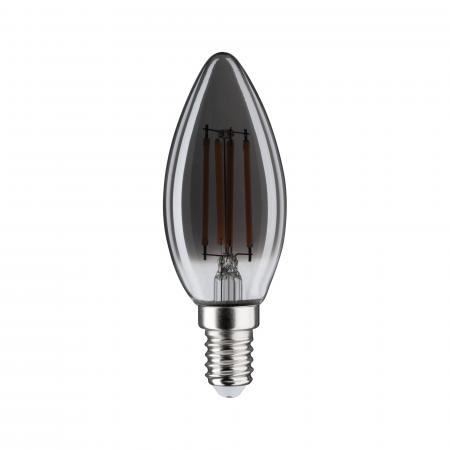Paulmann 28862 Vintage dimmbare E14 retro LED Kerzenlampe Rauchglas 4W extra warmweiß