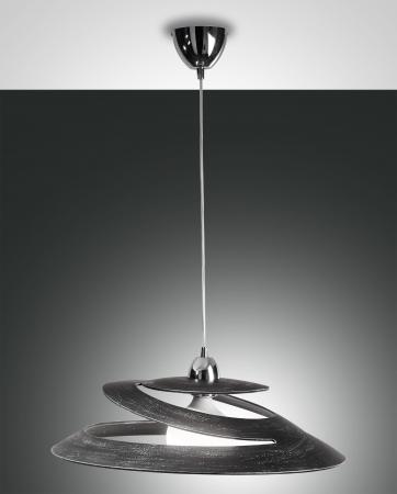 Aragon Außergewöhnliche Pendelleuchte dimmbar aus handgefertigtem Glas Schwarz von Fabas Luce