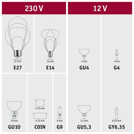  3er-Pack Paulmann 28822 LED Stiftsockel  Lampen GY6,35 300lm 3,5W wie 30W 2700K 12V - warmes Licht