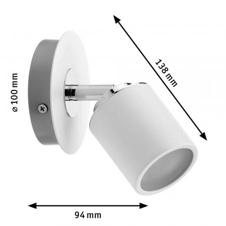 Paulmann 66717 Spotlight Tube IP44 in Weiß/Chrom