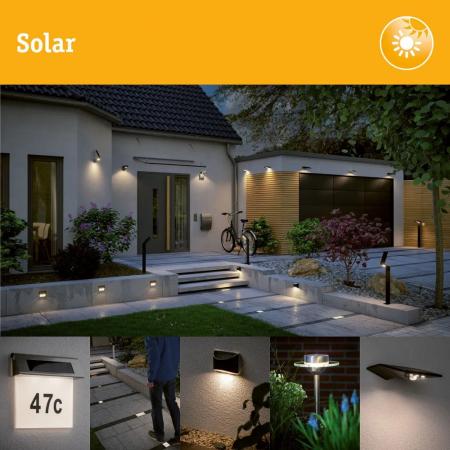 Paulmann 78897 3 Meter Solar LED-Streifen RGB Farbwechsel Dämmerungssensor Akku IP44