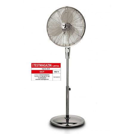 Fakir Prestige Standventilator VL 45 GF in gum metal 3-Stufen, Timer, höhenverstellbar, Fernbedienung, Oszillierend