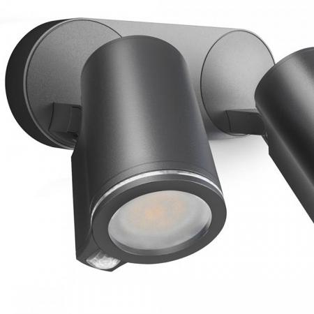 STEINEL 2-flammiger Spot Duo SC LED Strahler in Anthrazit Bluetooth & Sensor