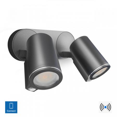 STEINEL 2-flammiger Spot Duo SC LED Strahler in Anthrazit Bluetooth & Sensor