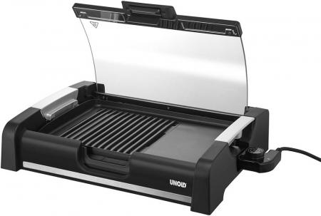  UNOLD 58535 Tischgrill Plat 1650W mit Thermostat schwarz