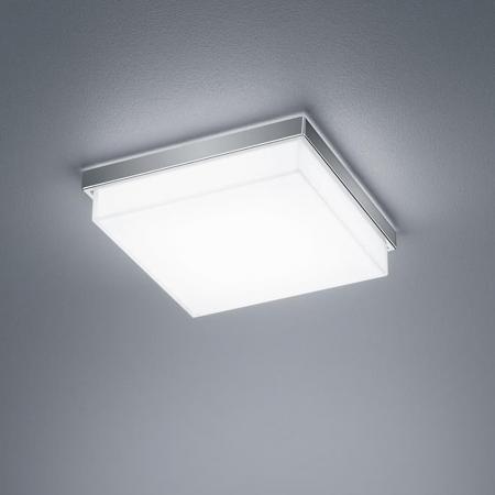 Quadratische Helestra COSI LED Glas Deckenleuchte in Nickel matt 21x21cm