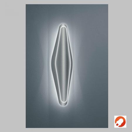 LED Wandleuchte PLY von Helestra in Carbon Silber