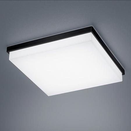 Helestra COSI LED Glas Deckenleuchte in mattschwarz 31x31cm für die allgemeine Raumausleuchtung