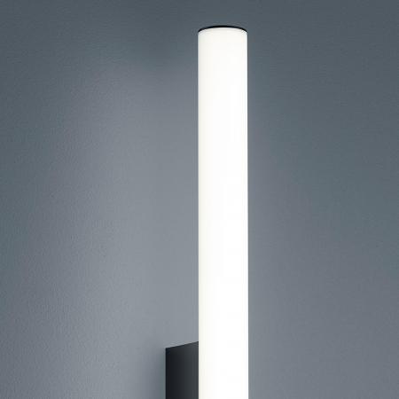 60cm Helestra LOOM LED Wandleuchte & Spiegeleuchte matt Schwarz & Transparent satiniert