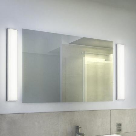 Helestra COSI LED Glas Wandleuchte & Spiegelleuchte in mattnickel 61cm