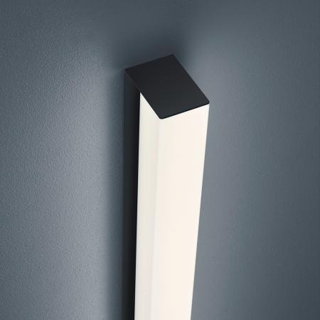 120cm Geradlinige Helestra LADO LED Spiegelleuchte & Wandleuchte in schwarz-matt