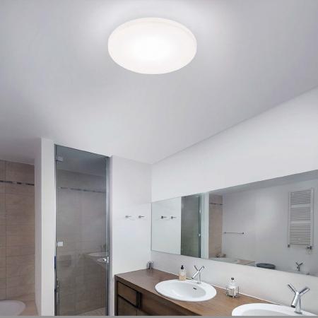 Runde Helestra KYMO LED Deckenleuchte in Chrom ø36cm für Badezimmer geeignet