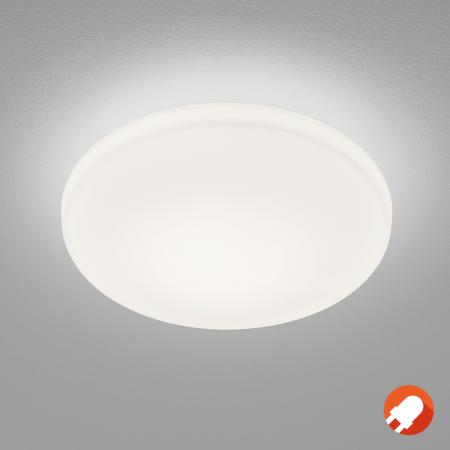 Runde Helestra KYMO LED Deckenleuchte in Chrom ø36cm für Badezimmer geeignet