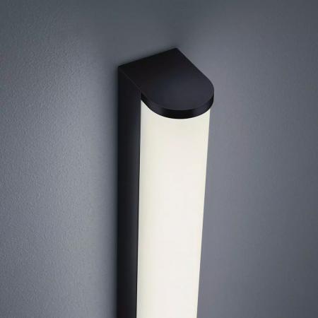 120cm Abgerundete Helestra PONTO LED Wand- und Spiegelleuchte in mattschwarz