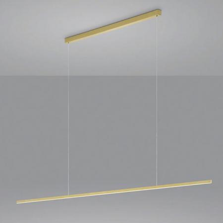 Helestra LOOPY Filigrane LED Balken Pendelleuchte in mattgold satiniert 150cm