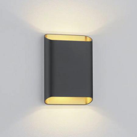 Helestra LED Wandleuchte TOCO in schwarz gold dimmbar