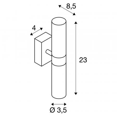 Spiegellampe MIBO UP-DOWN aus Chrom und satiniertem Glas für Bad & Flur Spiegel von SLV 151282