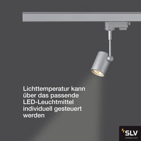 SLV 152242 BIMA I Leuchtenkopf, silbergrau, GU10, max. 50W, inkl. 3P.-Adapter,