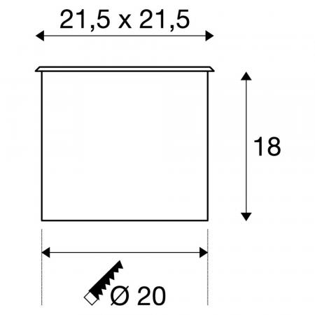 SLV 229234 DASAR ES111 befahrbarer Bodeneinbaustrahler eckig Edelstahl IP67