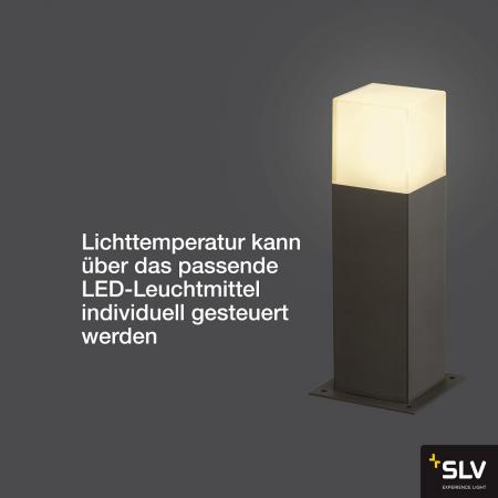 SLV 231215 GRAFIT Wegeleuchte 30cm hoch in anthrazit / weiss IP44