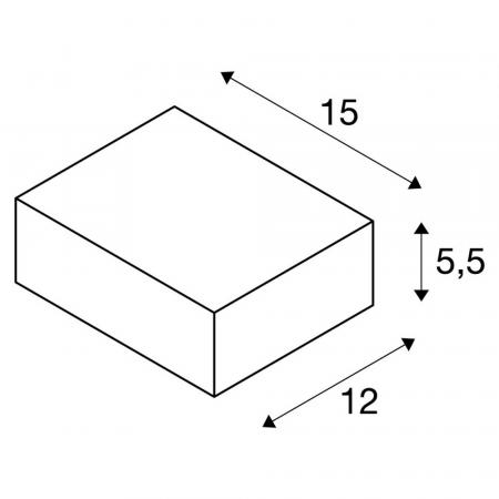 SLV 232285 QUADRASYL Eckige Au0enwandleuchte anthrazit Aluminium IP44