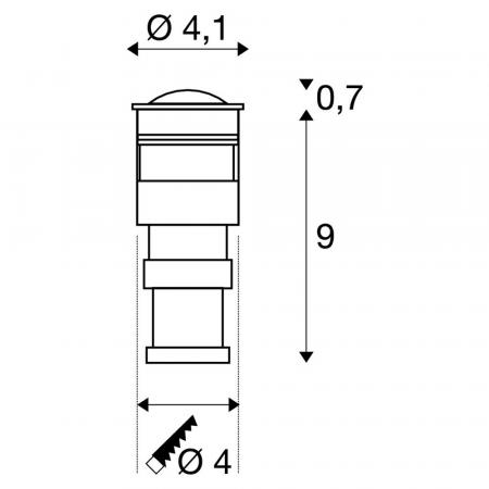 SLV 228332 POWER TRAIL-LITE Boden- und Wandeinbauleuchte, Edelstahl, 3000K, IP67