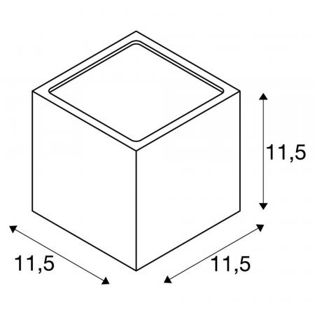 SLV 232535 SITRA CUBE Außenwandleuchte anthrazit Würfelform