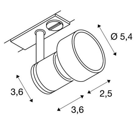 SLV 143391 PURI Leuchtenkopf, weiss, GU10 max. 50W, inkl. 1P.-Adapter