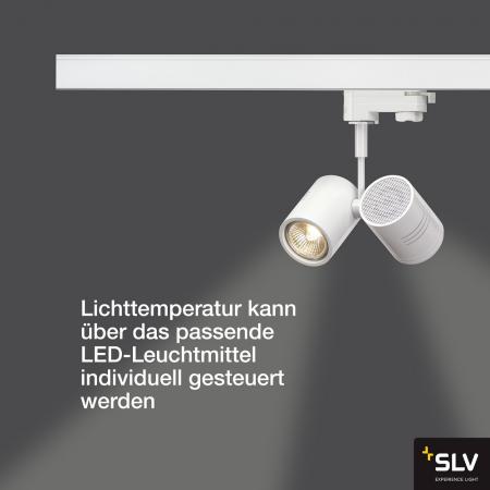 SLV 152231 BIMA II Leuchtenkopf, mattweiss, 2xGU10, max. 50W, inkl. 3P.-Adapter