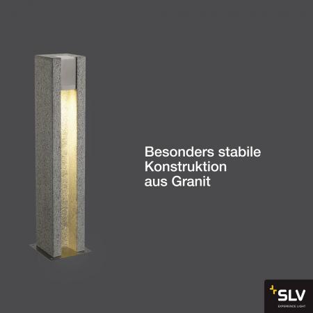 SLV 231440 ARROCK SLOT Aussen Wegeleuchte eckig Granit salt & pepper