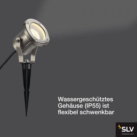 SLV 229740 NAUTILUS SPIKE EDELSTAHL GU10 IP55 edelstahl gebürstet