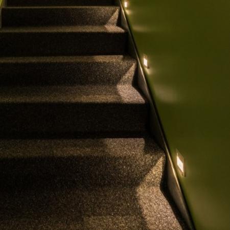 Flaches Treppen Stufen Licht FRAME CURVE LED Wand Einbauleuchte 3000K eckig weiß matt SLV 113292